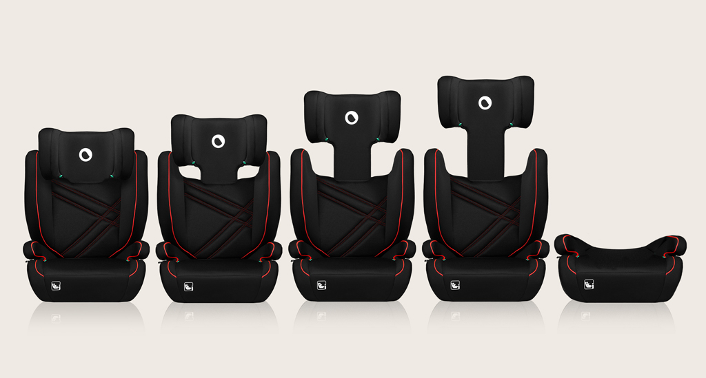 LIONELO Autosedačka Hugo i-Size (100-150 cm) Sporty Black Red