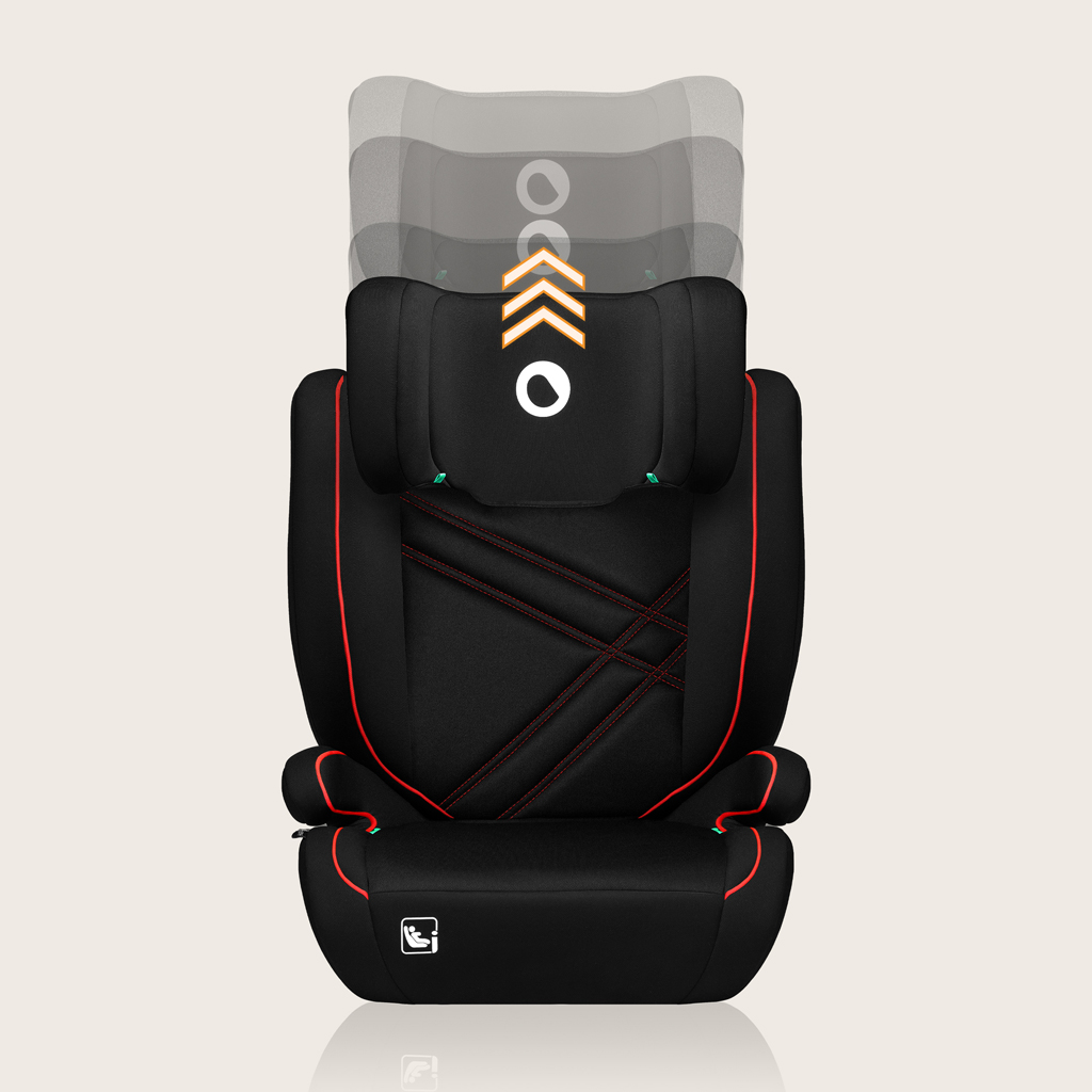 LIONELO Autosedačka Hugo i-Size (100-150 cm) Sporty Black Red