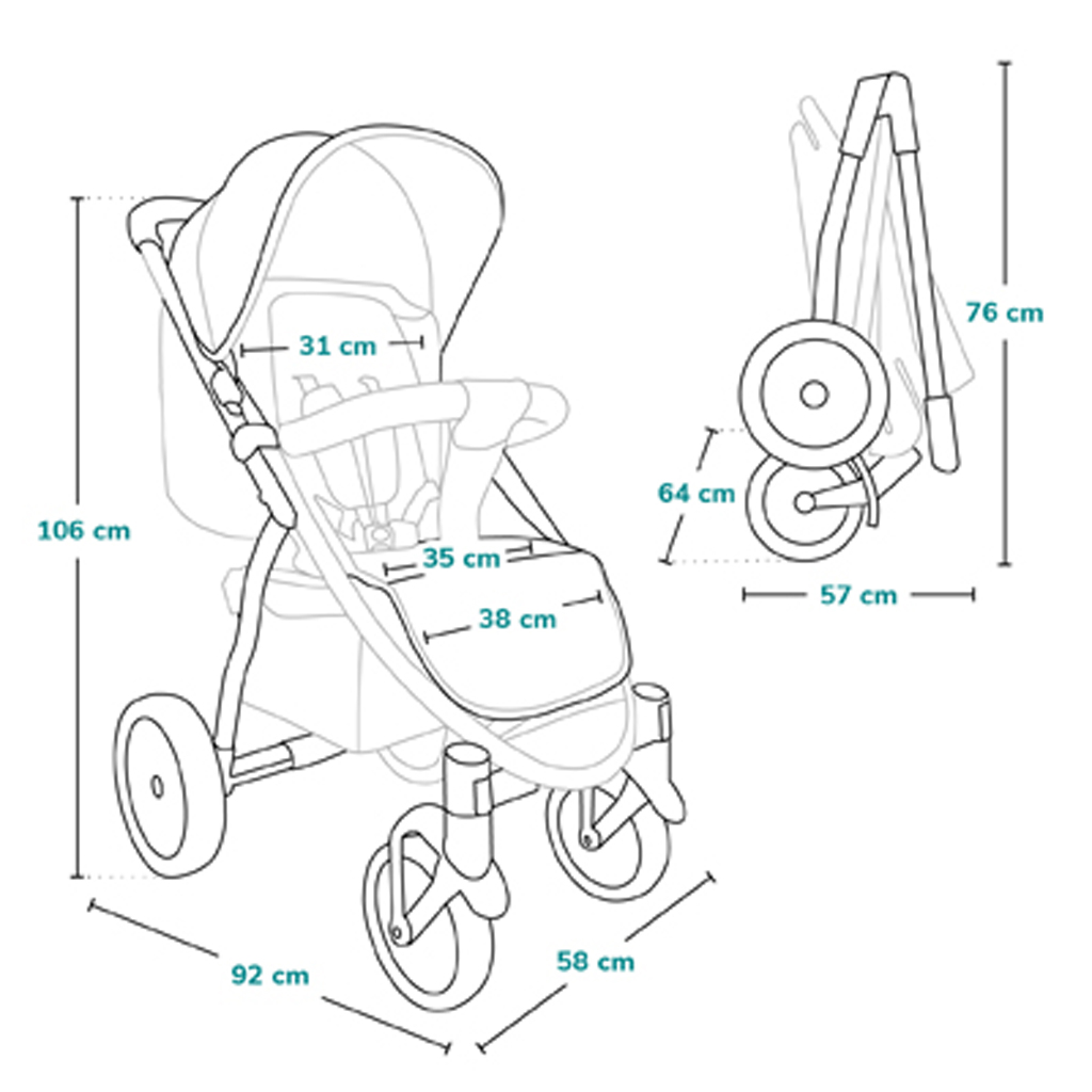 LIONELO Kočík športový Annet Plus Black Carbon