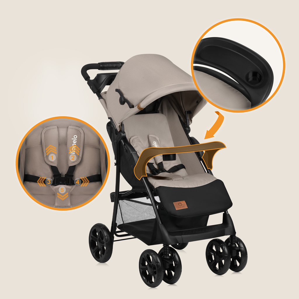 LIONELO Kočík športový Emma Plus Beige Latte