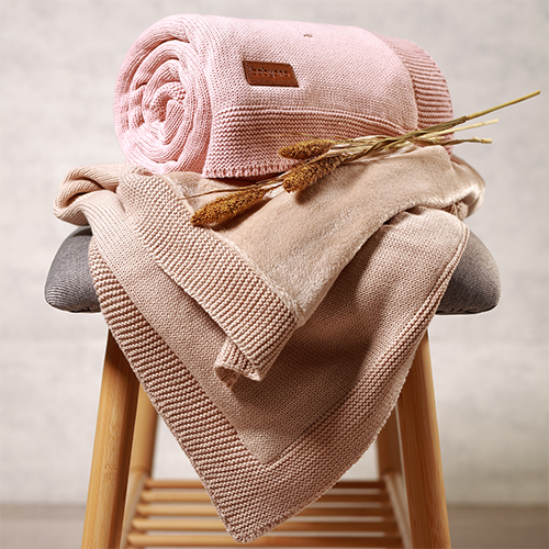 BABYONO Deka z prírodnej bavlny 75 × 100 cm light beige 0m+