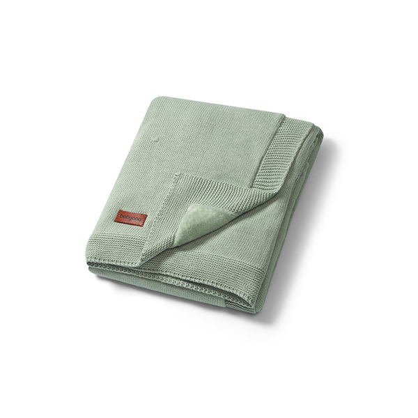 BABYONO Deka z prírodnej bavlny 75 × 100 cm sage 0m+