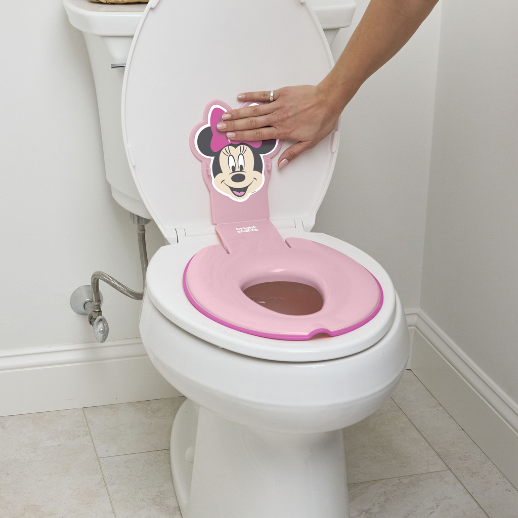 BRIGHT STARTS Redukcia na WC nalepovacia Flip &amp; Sit™ MINNIE MOUSE™ 18m+, do 23kg