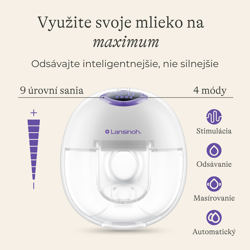 LANSINOH Odsávačka materského mlieka elektrická dvojitá handsfree Duo