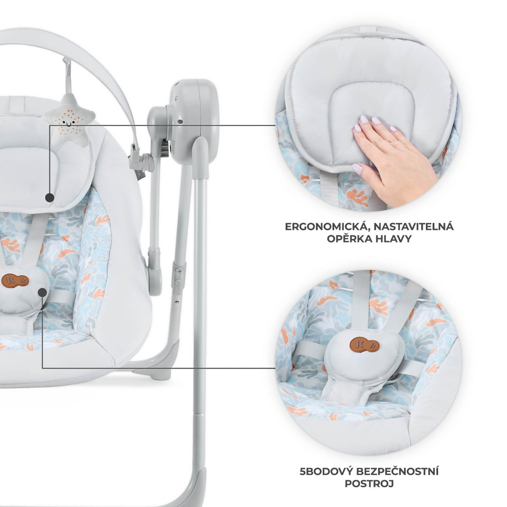 KINDERKRAFT Hojdačka Swingee Grey