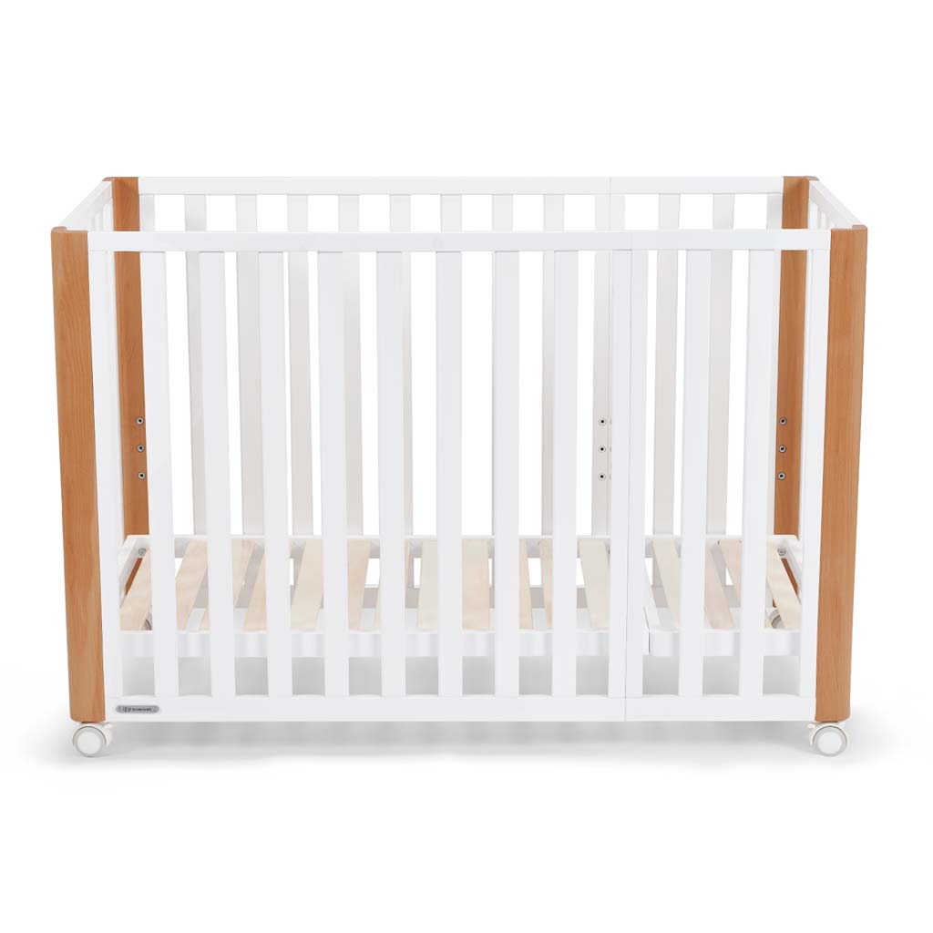 KINDERKRAFT SELECT Postieľka drevená Koya s funkciou ohrádky vrátane matraca White, Premium