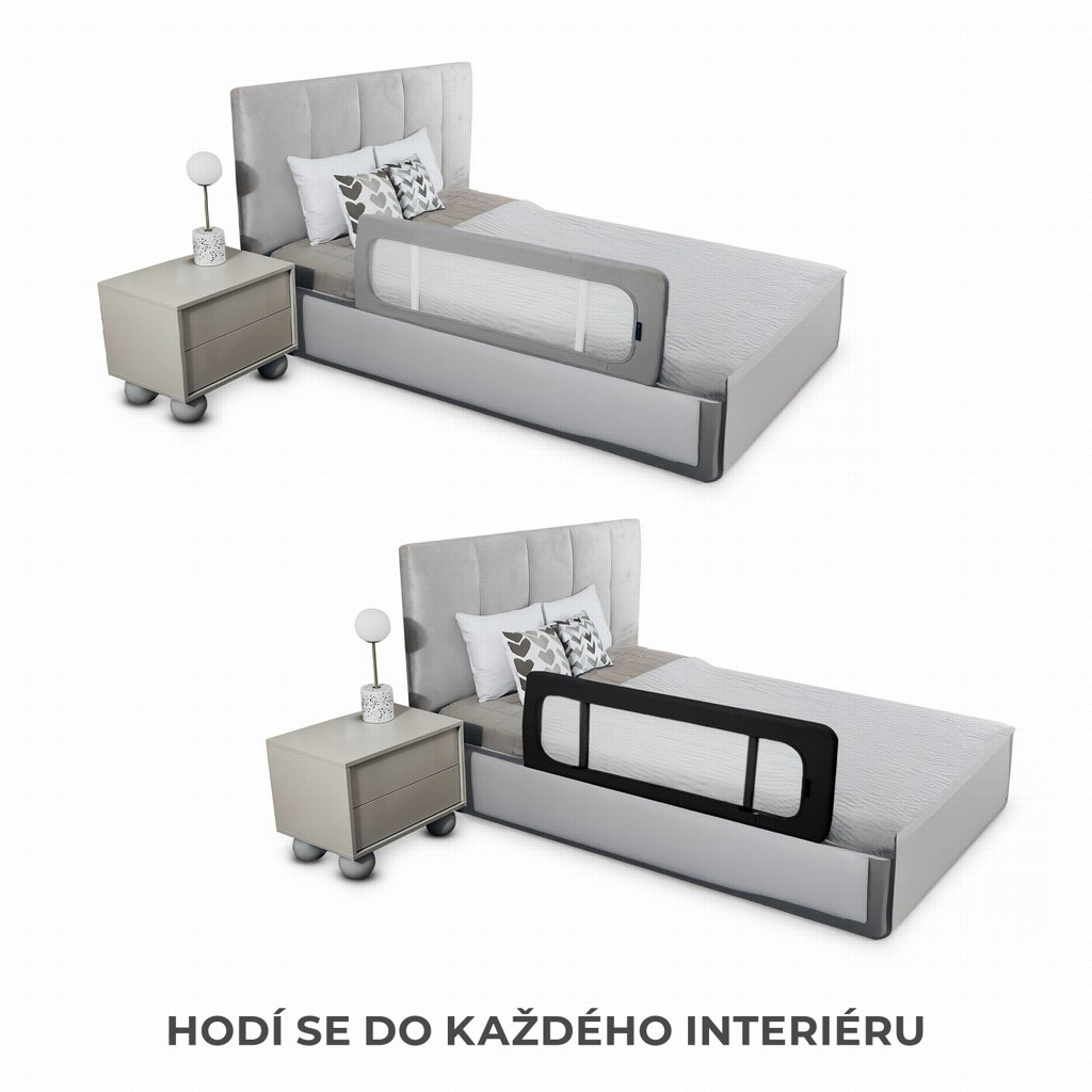 KINDERKRAFT Zábrana na posteľ Guard&amp;Dream Light Grey
