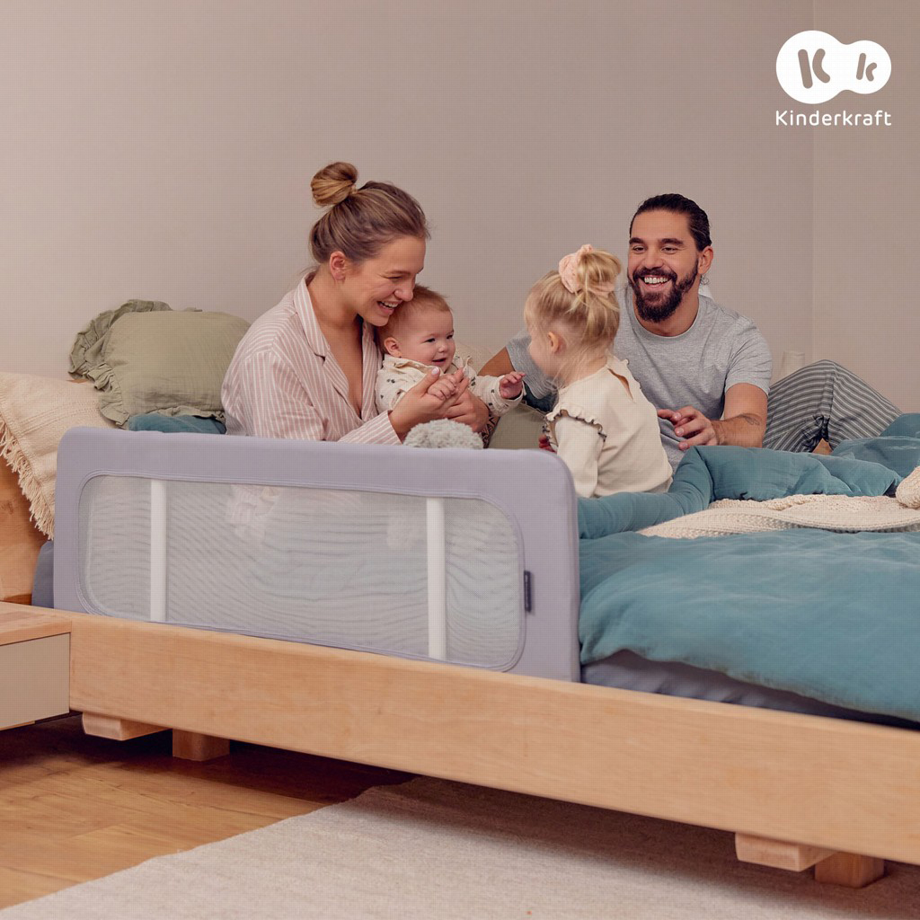 KINDERKRAFT Zábrana na posteľ Guard&amp;Dream Light Grey