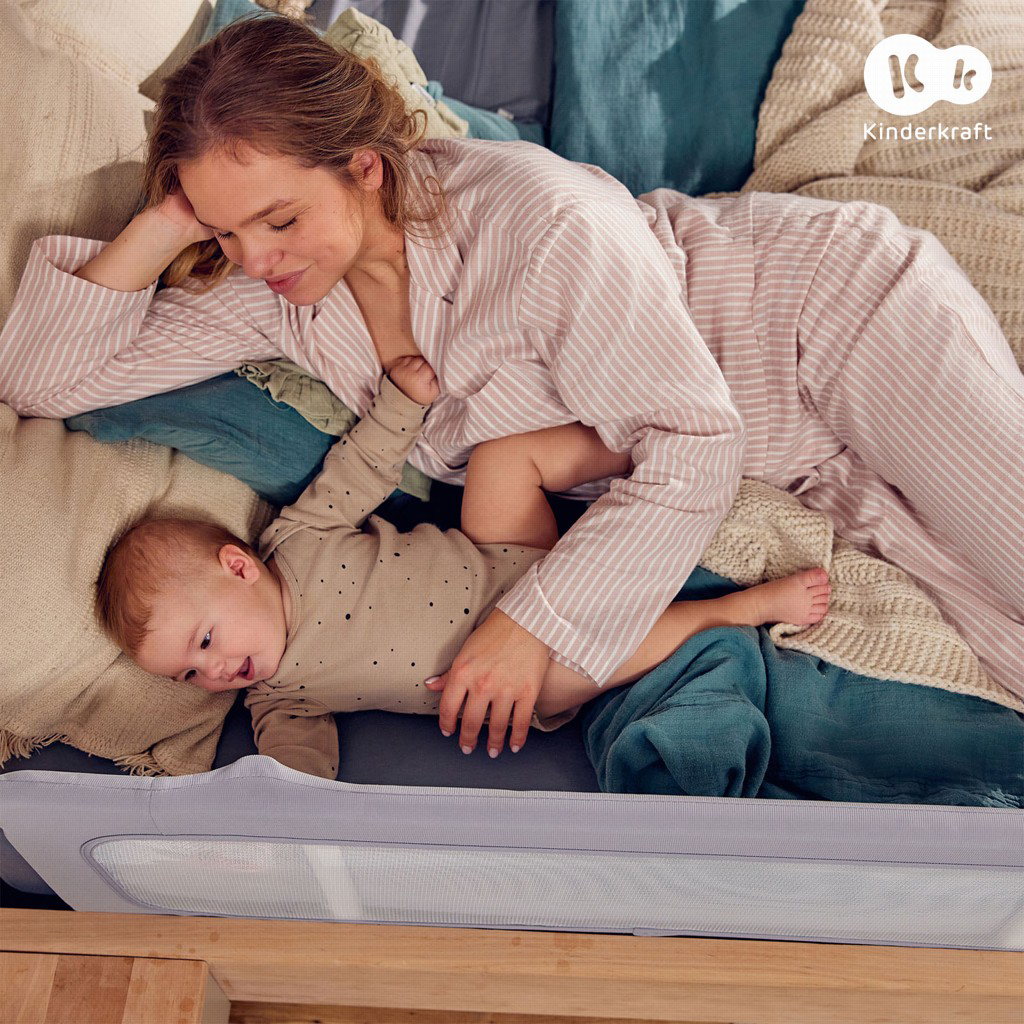 KINDERKRAFT Zábrana na posteľ Guard&amp;Dream Light Grey