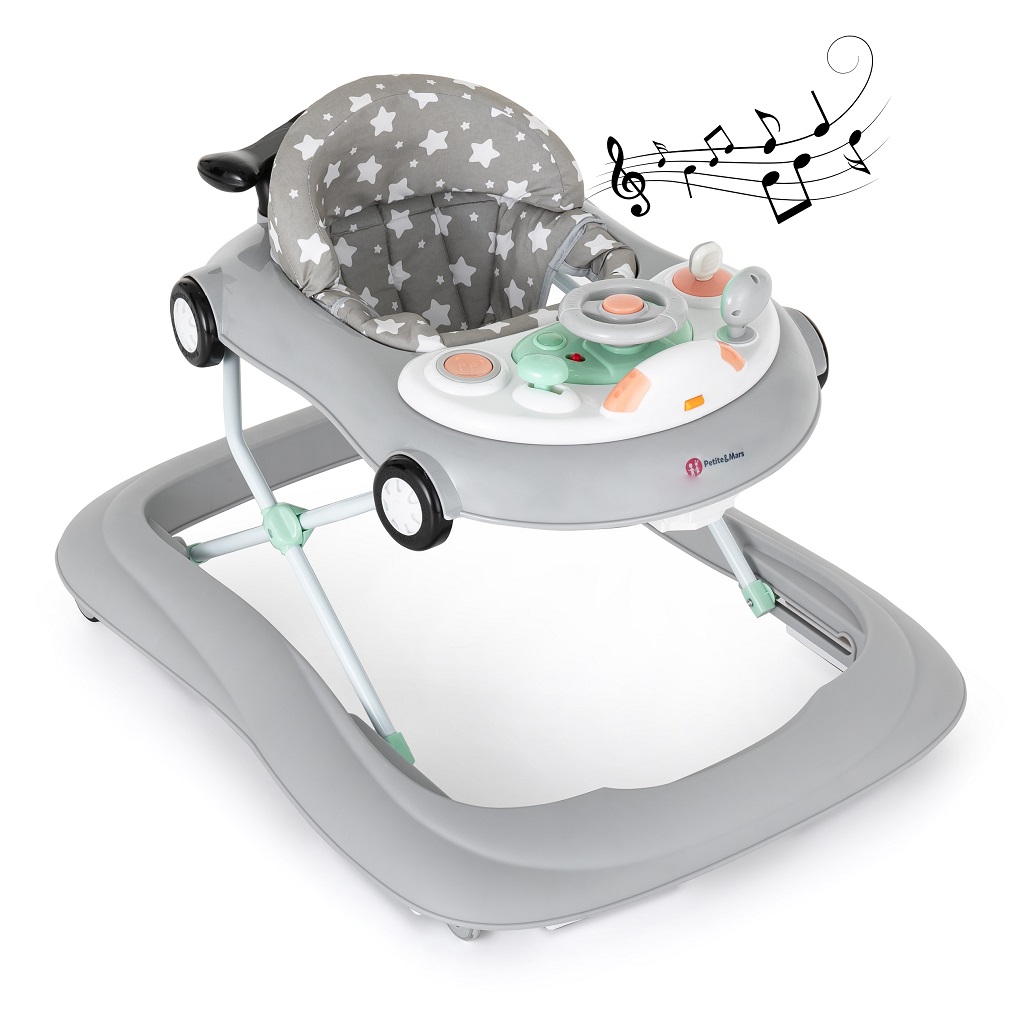 PETITE&amp;MARS Chodítko so zvukom Cabrio Grey