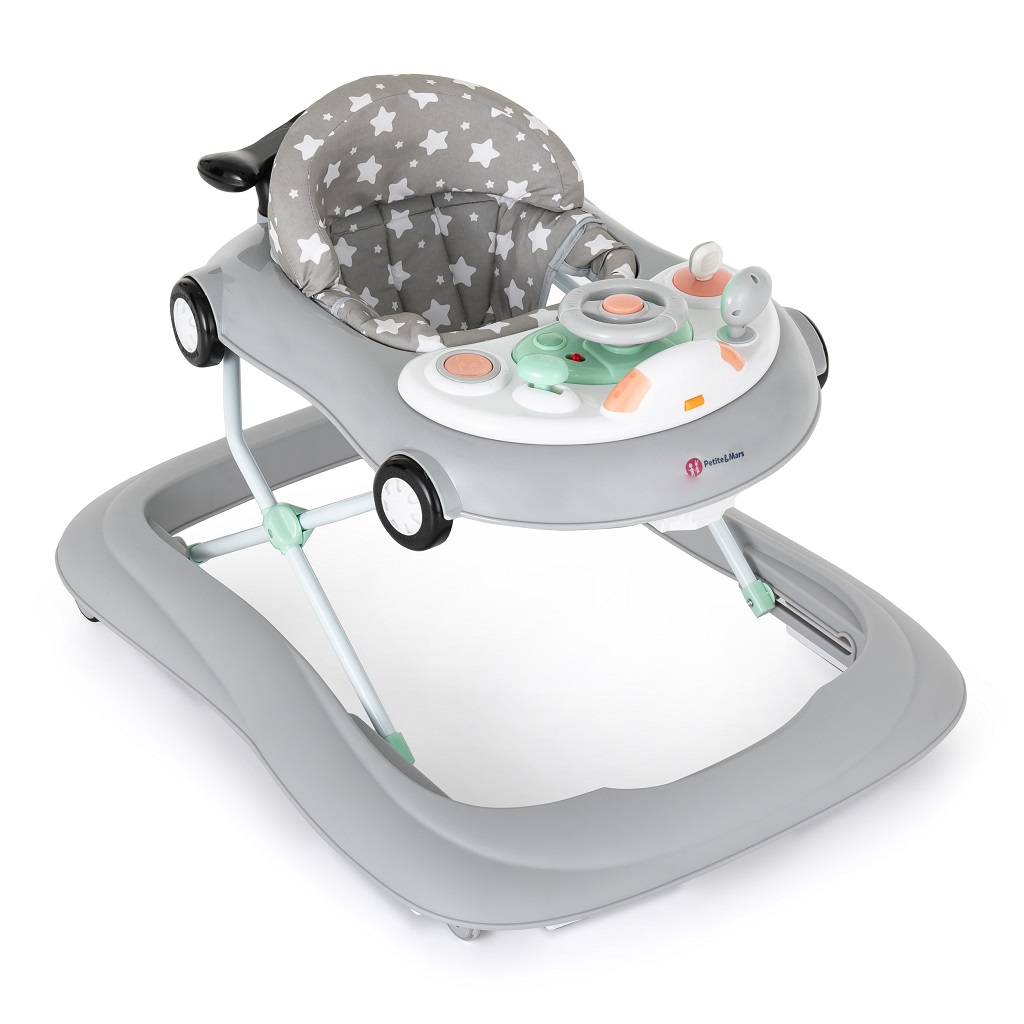 PETITE&amp;MARS Chodítko so zvukom Cabrio Grey