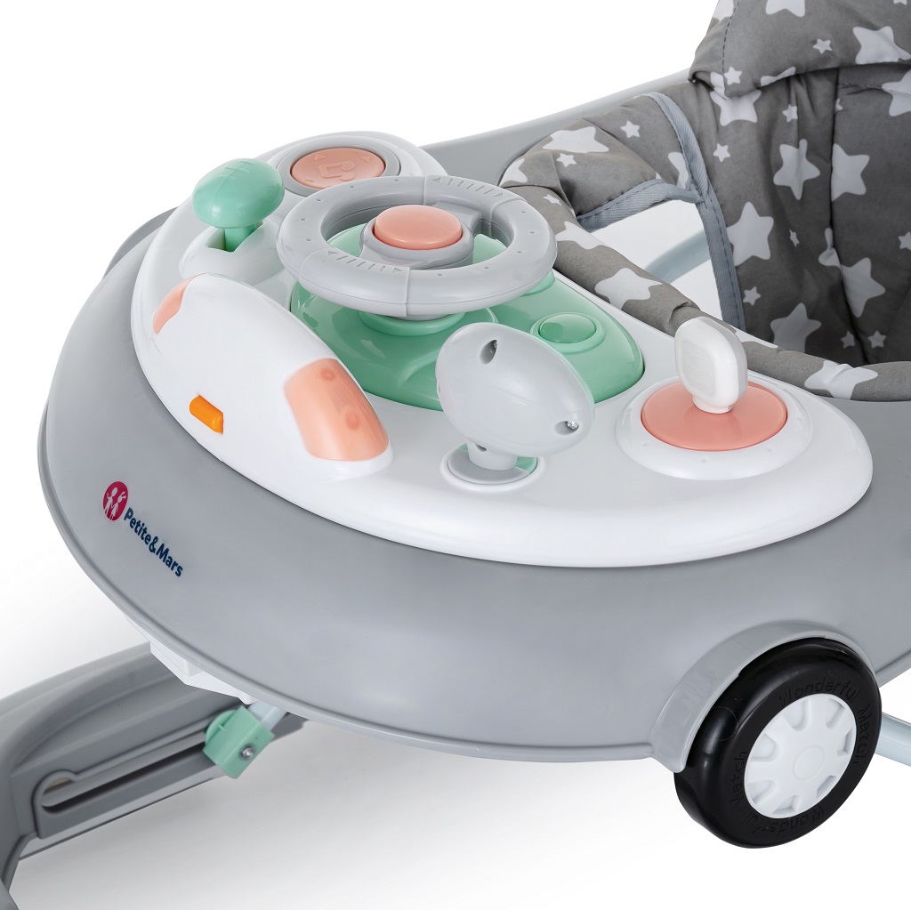 PETITE&amp;MARS Chodítko so zvukom Cabrio Grey