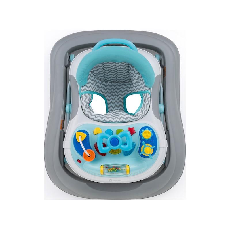 PETITE&amp;MARS Chodítko so zvukom Monty Chevron Blue