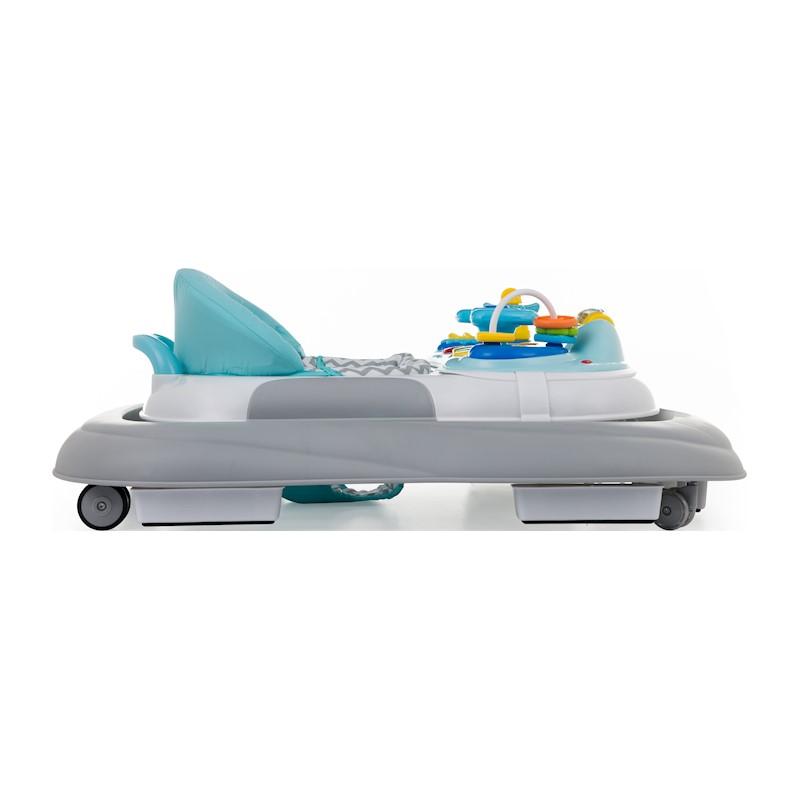 PETITE&amp;MARS Chodítko so zvukom Monty Chevron Blue