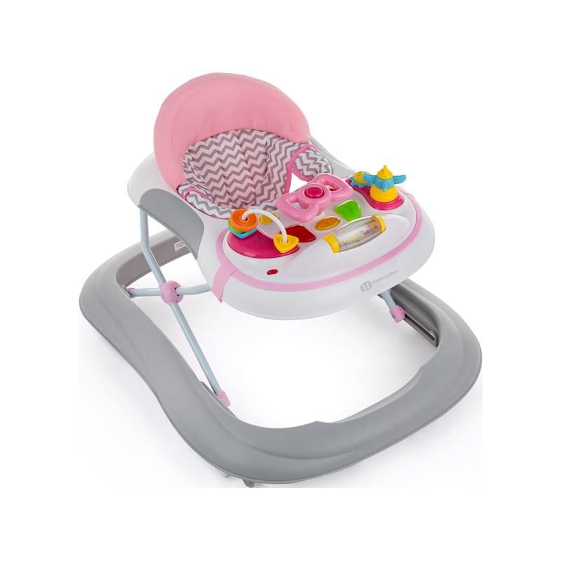 PETITE&amp;MARS Chodítko so zvukom Monty Chevron Pink