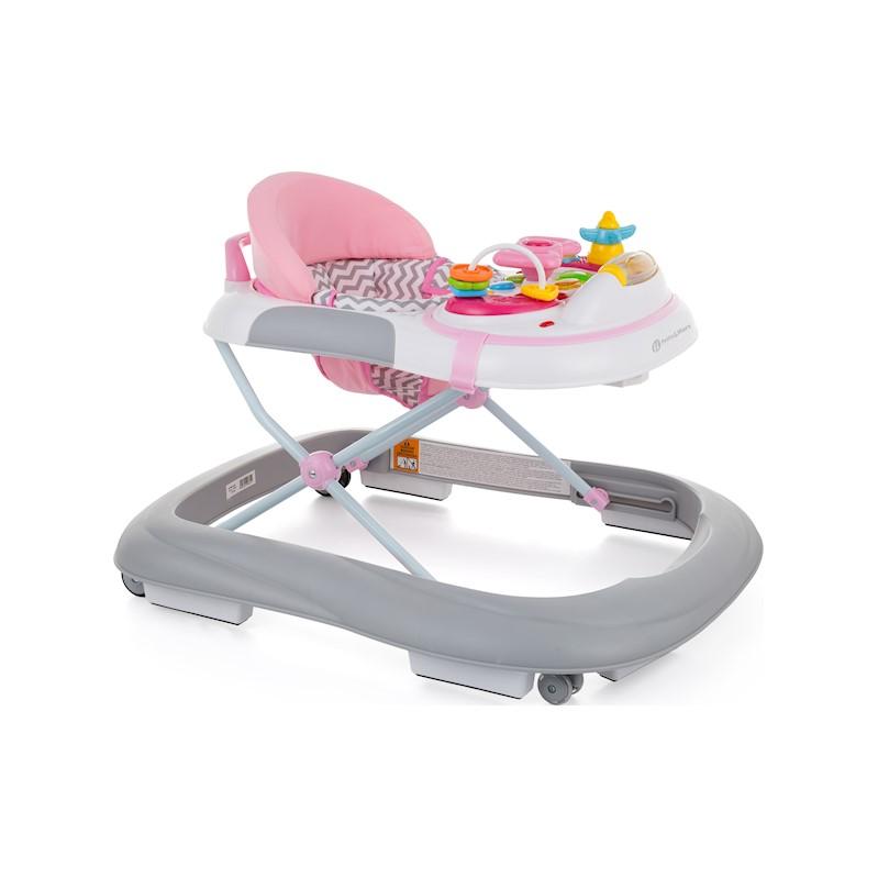 PETITE&amp;MARS Chodítko so zvukom Monty Chevron Pink