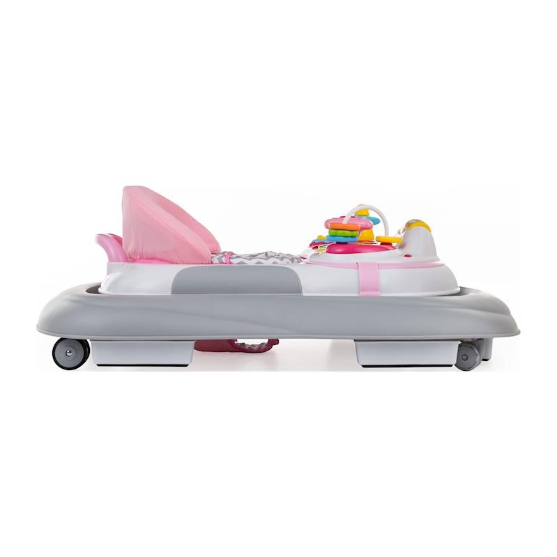 PETITE&amp;MARS Chodítko so zvukom Monty Chevron Pink