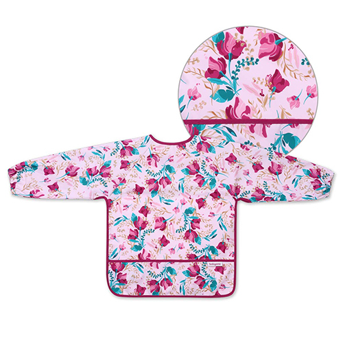 BABYONO Podbradník s dlhým rukávom Floral, 85 x 42cm, 2-4r