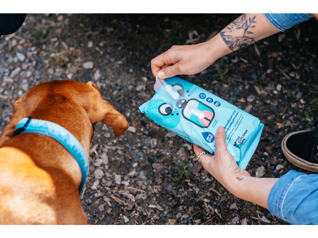 EXPLORER DOG 100% BIO odbúrateľné vlhčené obrúsky 40 ks
