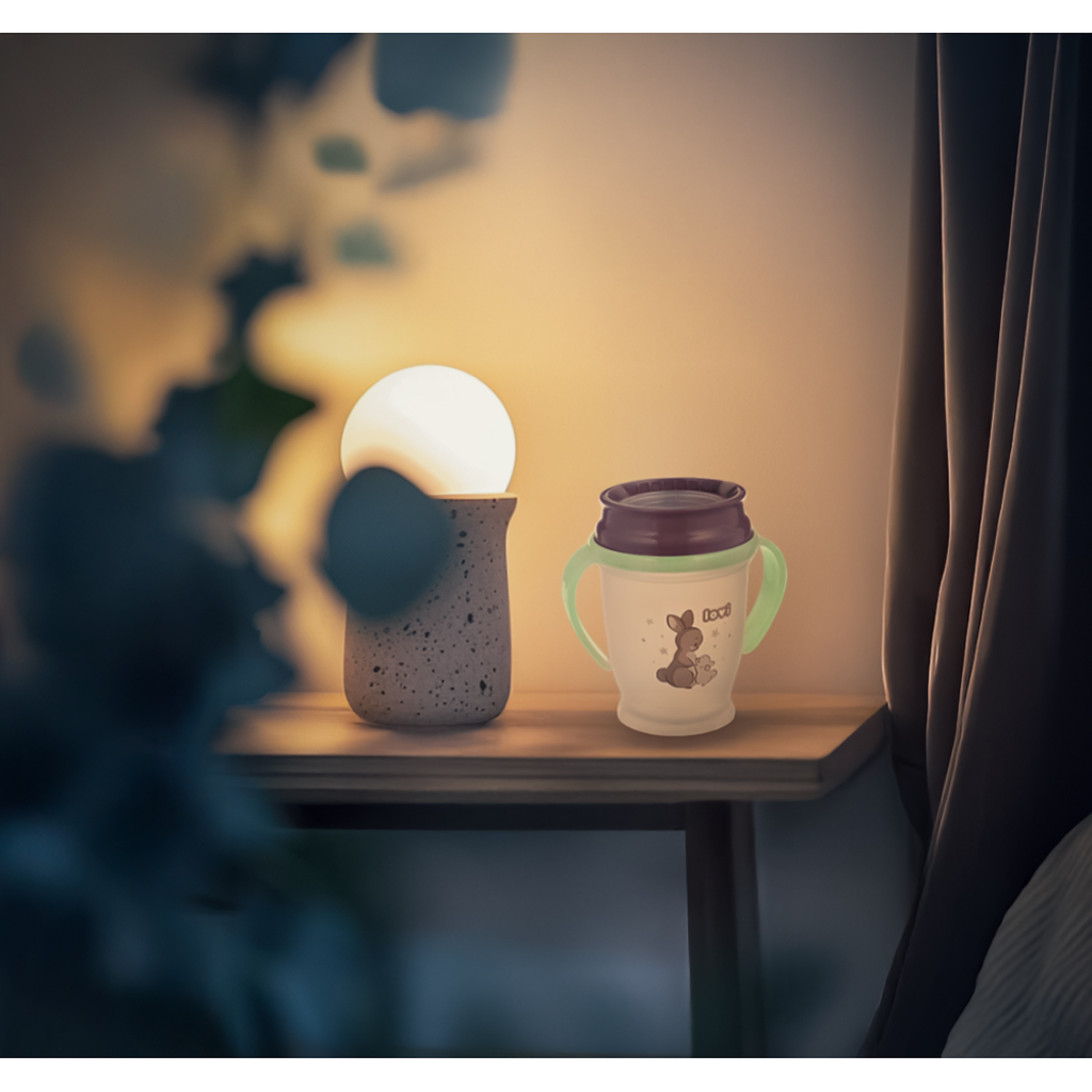 LOVI Hrnček 360° Night&amp;Day 250ml zajac