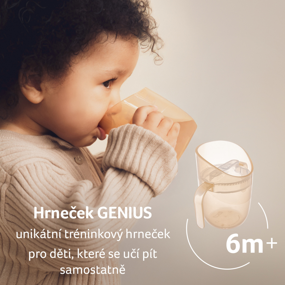 LOVI Hrnček tréningový Genius 150ml Nude