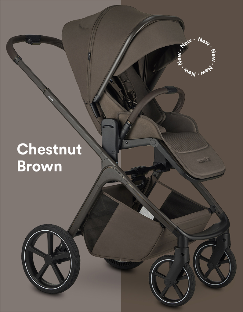 EASYWALKER Kočík kombinovaný Zoey Chestnut Brown + CBX By CYBEX Aton B2 i-Size + základňa