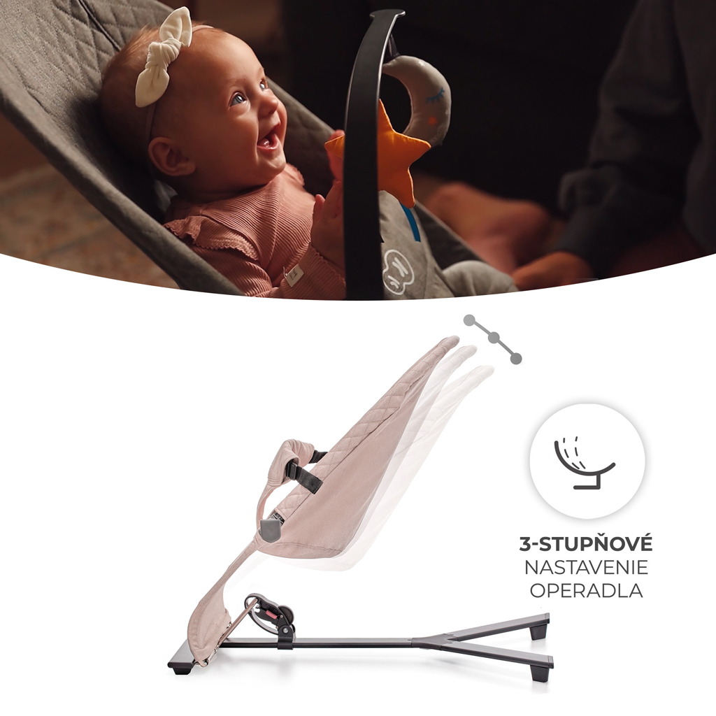 KINDERKRAFT Lehátko pohupujúce Mimi Beige, do 9kg