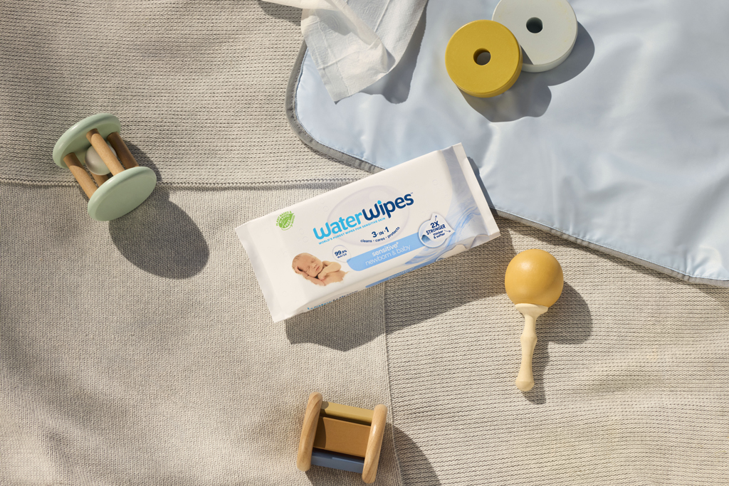 4X WATERWIPES Obrúsky vlhčené Newborn&amp;Baby 3in1 60 ks (240 ks) 