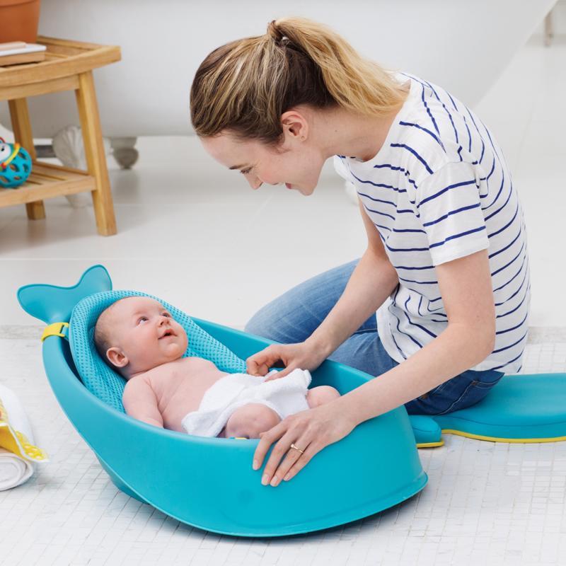 SKIP HOP Vanička s ergonomickou podložkou Moby 3 fázová modrá