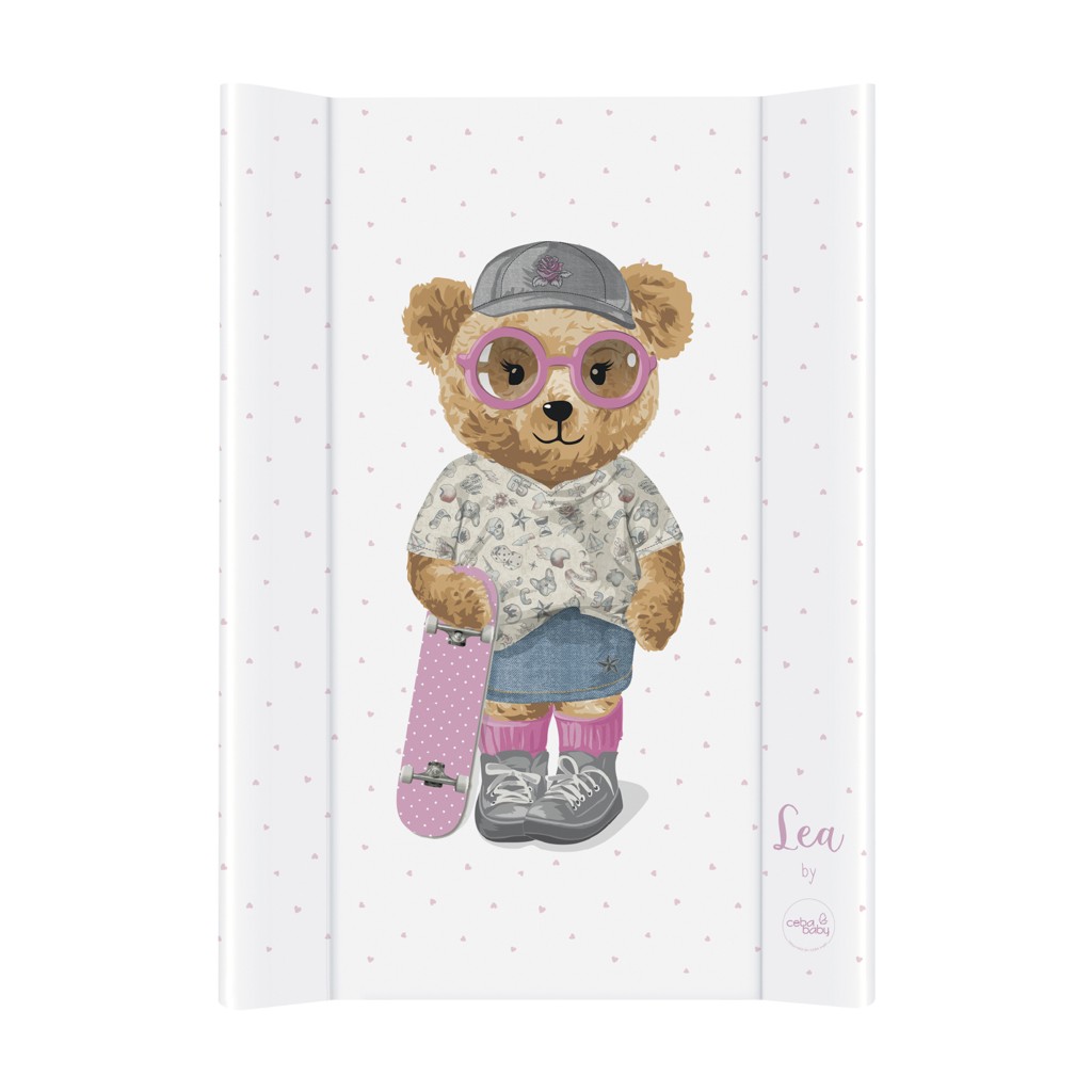 CEBA BABY Podložka prebaľovacia 2-hranná s pevnou doskou (50x70) Comfort Fluffy Puffy Lea
