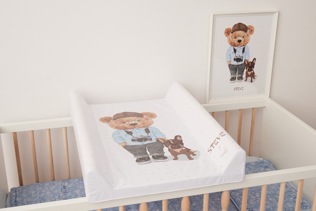 CEBA BABY Podložka prebaľovacia 2-hranná s pevnou doskou (50x70) Comfort Fluffy Puffy Lea