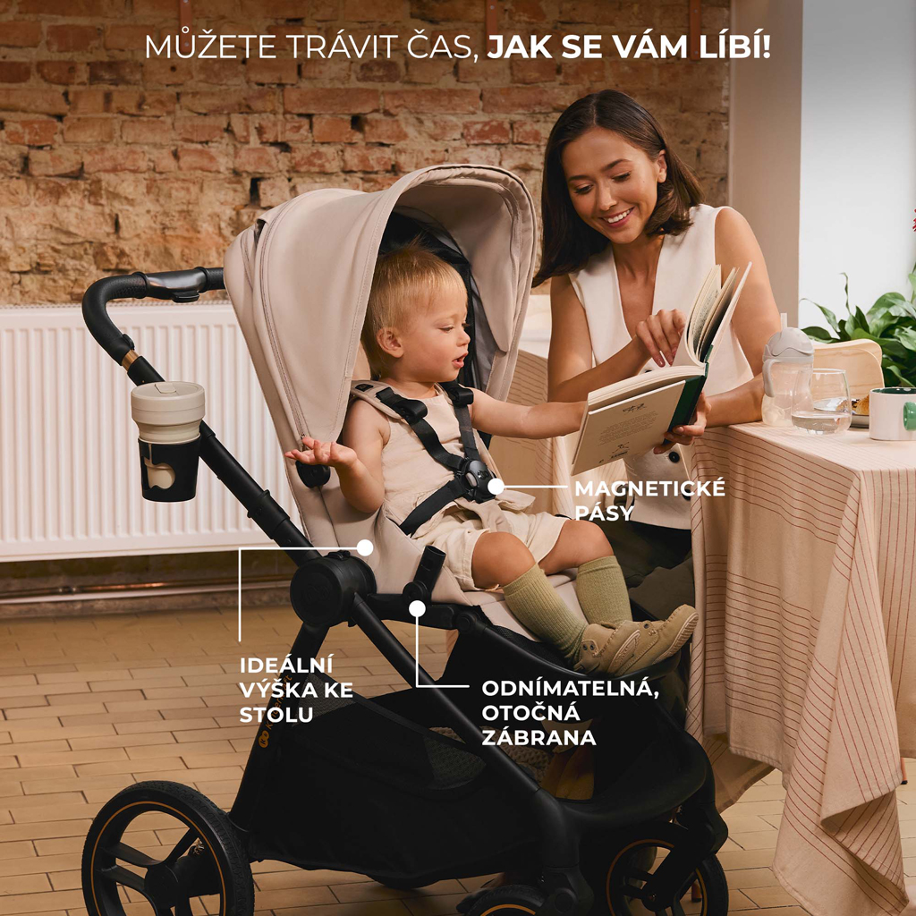 KINDERKRAFT Kočík kombinovaný Nea 2 2v1 Beige