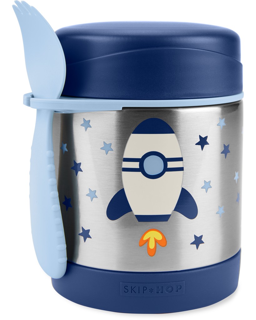 SKIP HOP Spark Style Termoska na jedlo s lyžičkou/vidličkou Raketa 325 ml, 3r+
