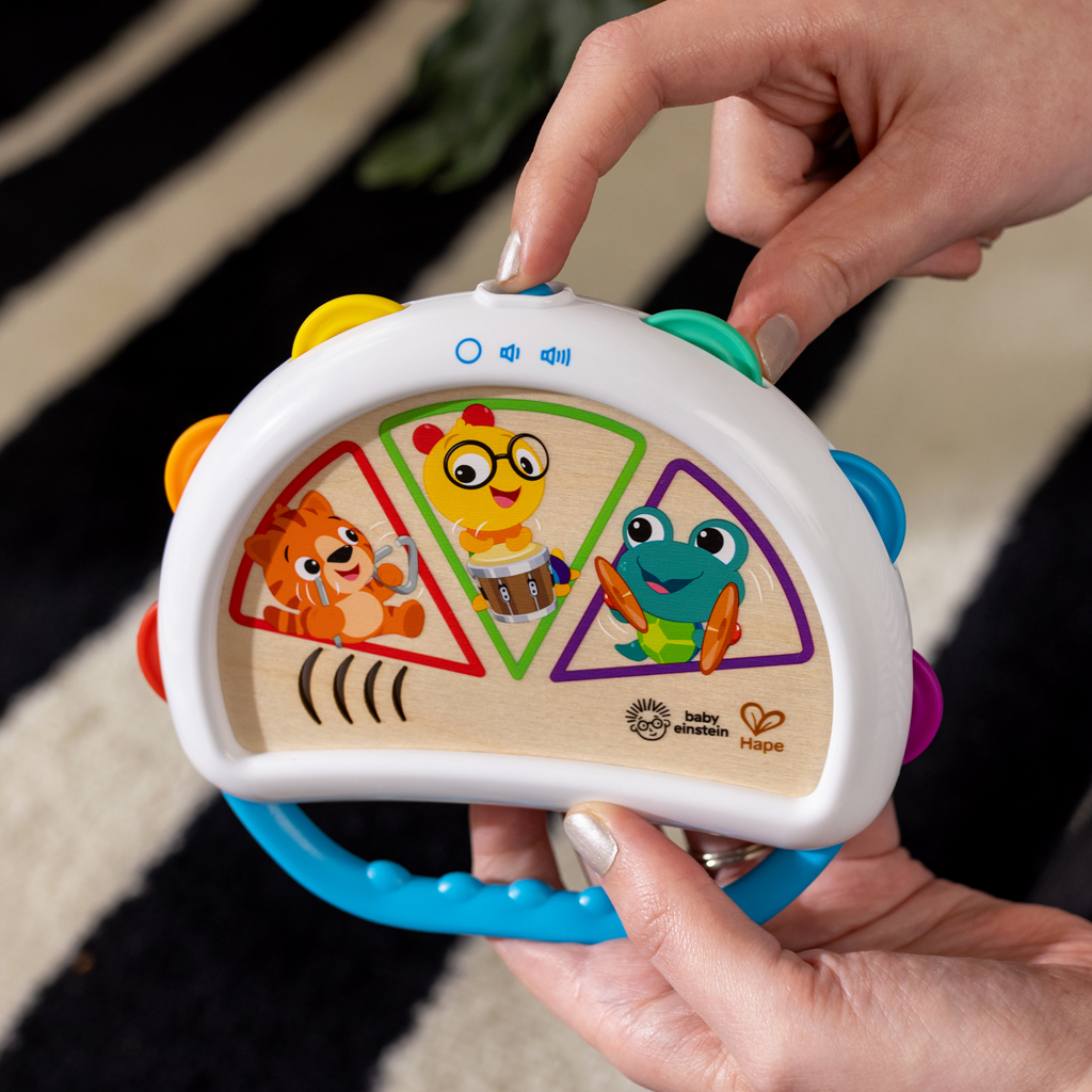 BABY EINSTEIN Hračka hudobná tamburína Tap &amp; Shake™ Magic Touch™ HAPE 6m+
