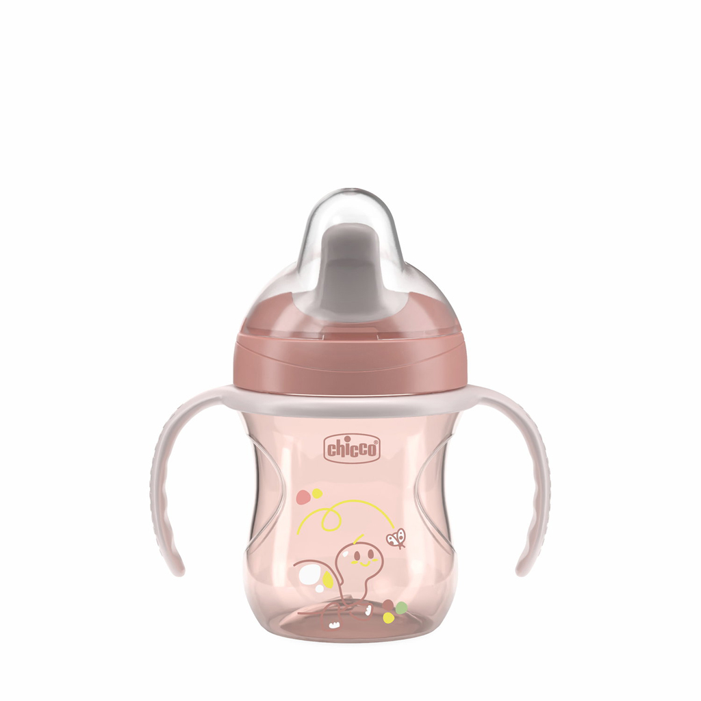 CHICCO Hrnček Training s držadlami pink, 6m+