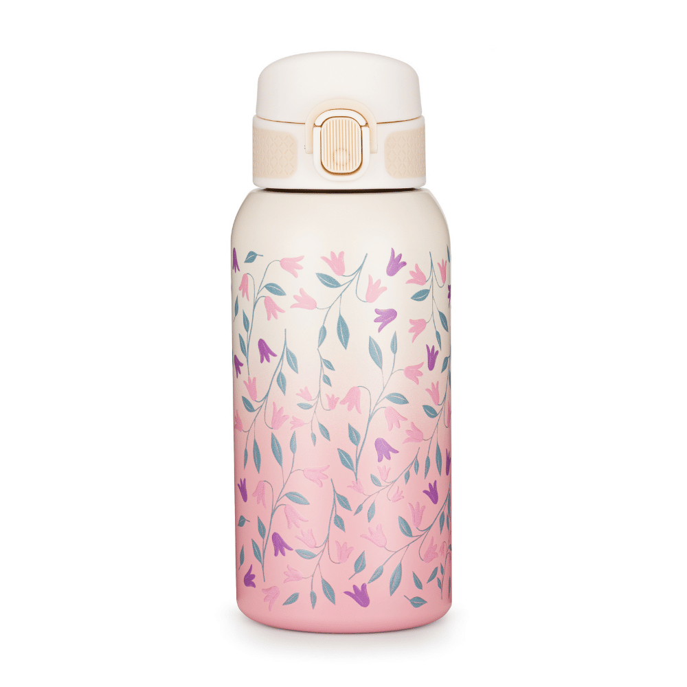 PETITE&MARS Fľaša nerezová termo s náustkom 500 ml Delicate Flowers 36m+