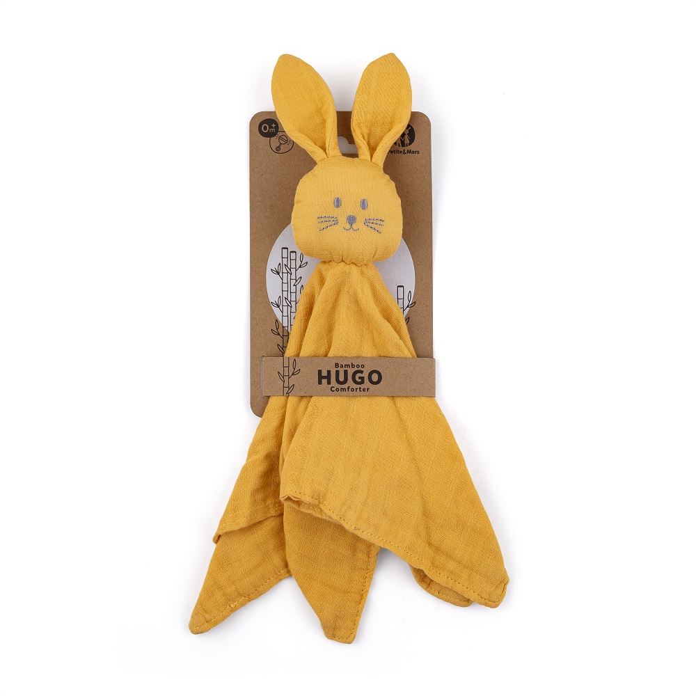 PETITE&amp;MARS Maznáčik bambusový mušelínový Hugo Intense Ochre 0m+