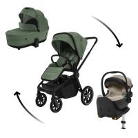 Zopa Move Cross 5 + hlboká korba Move XL 5 + autosedačka XM + Isofix Rocky Green
