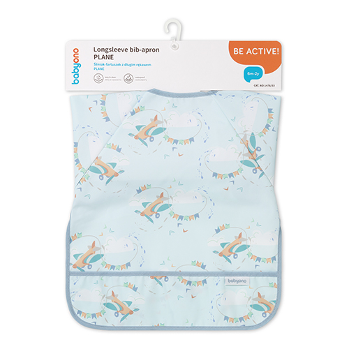 BABYONO Podbradník s dlhým rukávom Plane 74x36 cm, 6m-2r