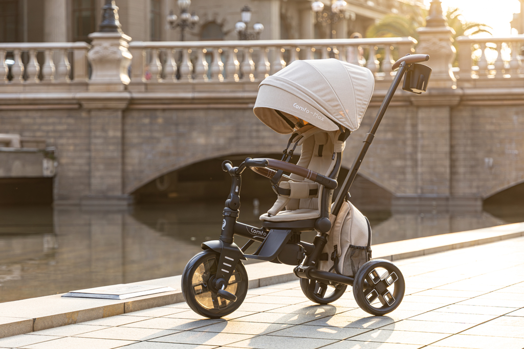 QPLAY Trojkolka Comfo Max Beige, 7v1, vek 10-72 mesiacov