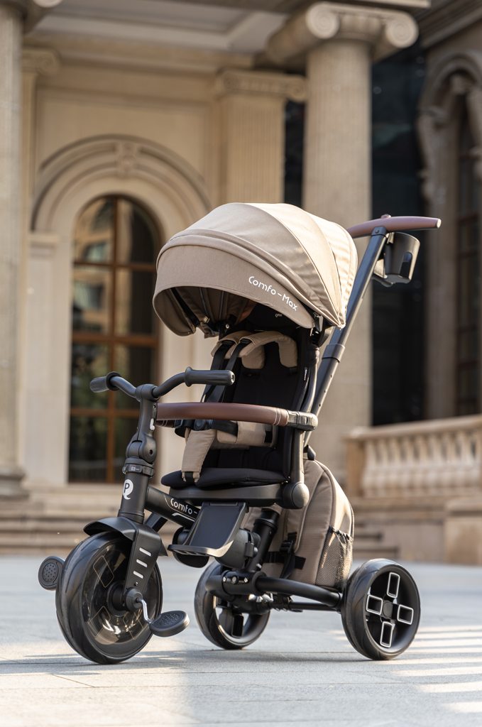 QPLAY Trojkolka Comfo Max Coffee, 7v1, vek 10-72 mesiacov