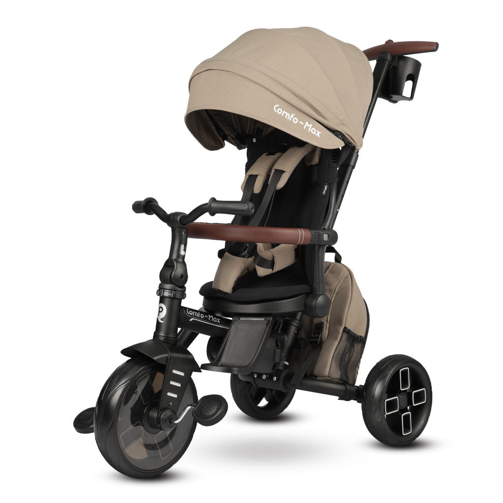 QPLAY Trojkolka Comfo Max Coffee, 7v1, vek 10-72 mesiacov