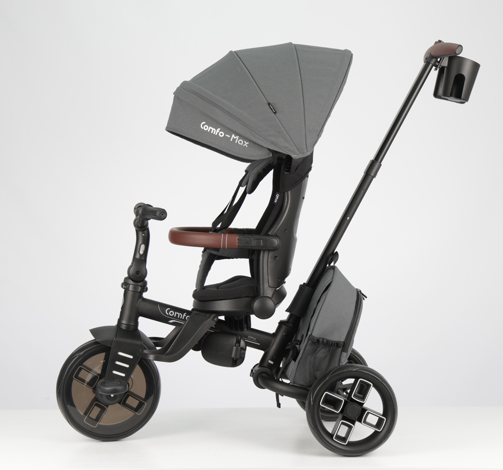 QPLAY Trojkolka Comfo Max Grey, 7v1, vek 10-72 mesiacov