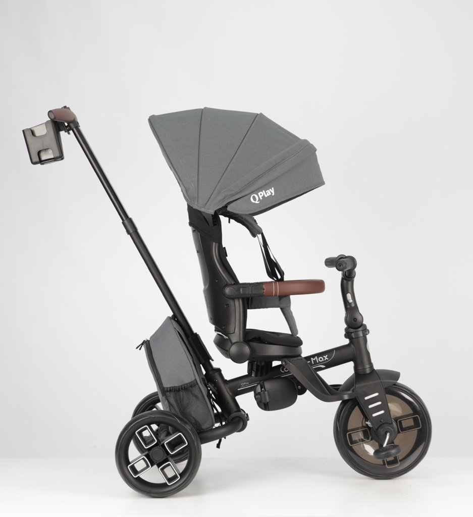 QPLAY Trojkolka Comfo Max Grey, 7v1, vek 10-72 mesiacov