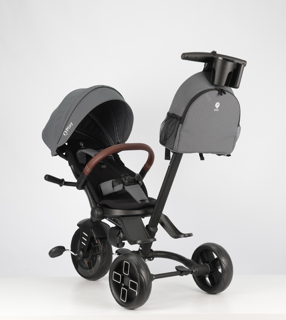QPLAY Trojkolka Comfo Max Grey, 7v1, vek 10-72 mesiacov