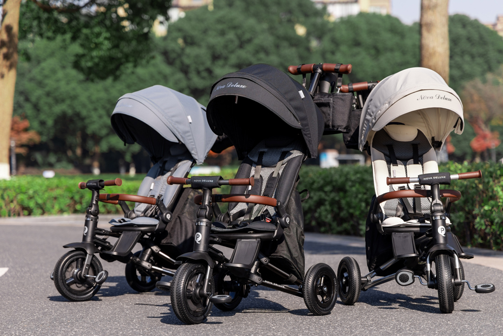 QPLAY Trojkolka Nova Deluxe 5v1 Black, 10-72 mesiacov