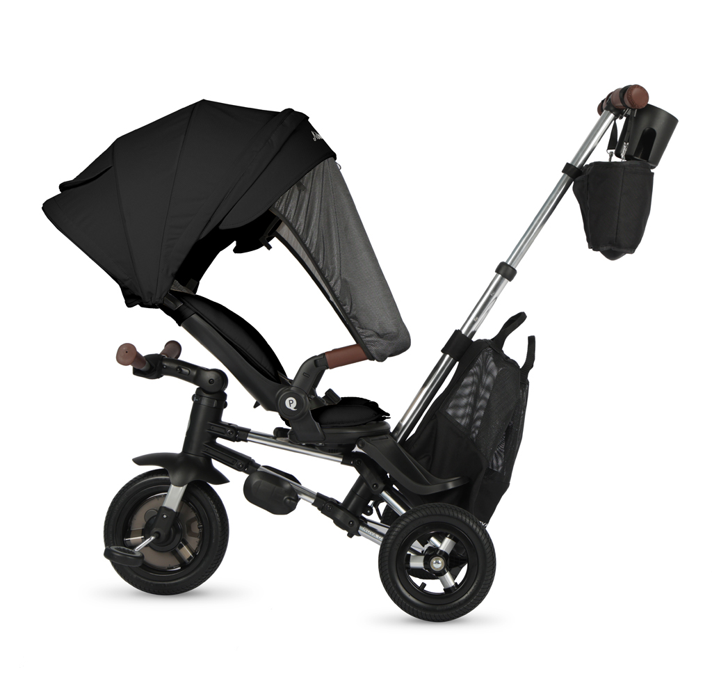 QPLAY Trojkolka Nova Deluxe 5v1 Black, 10-72 mesiacov
