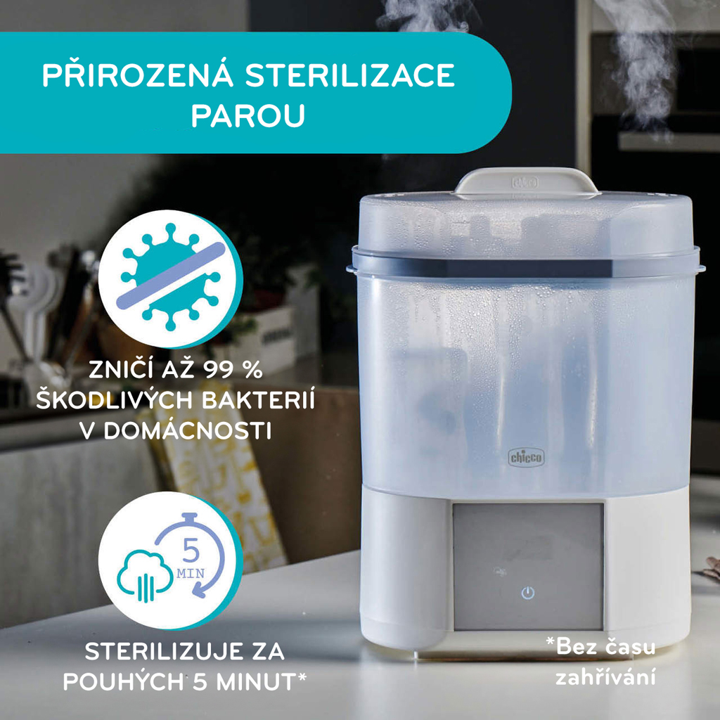 CHICCO Sterilizátor elektrický parný s funkciou sušenia