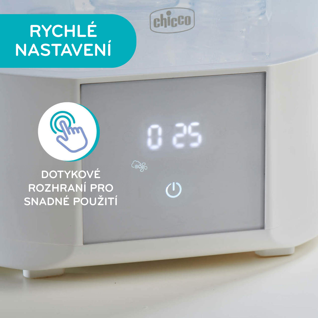 CHICCO Sterilizátor elektrický parný s funkciou sušenia