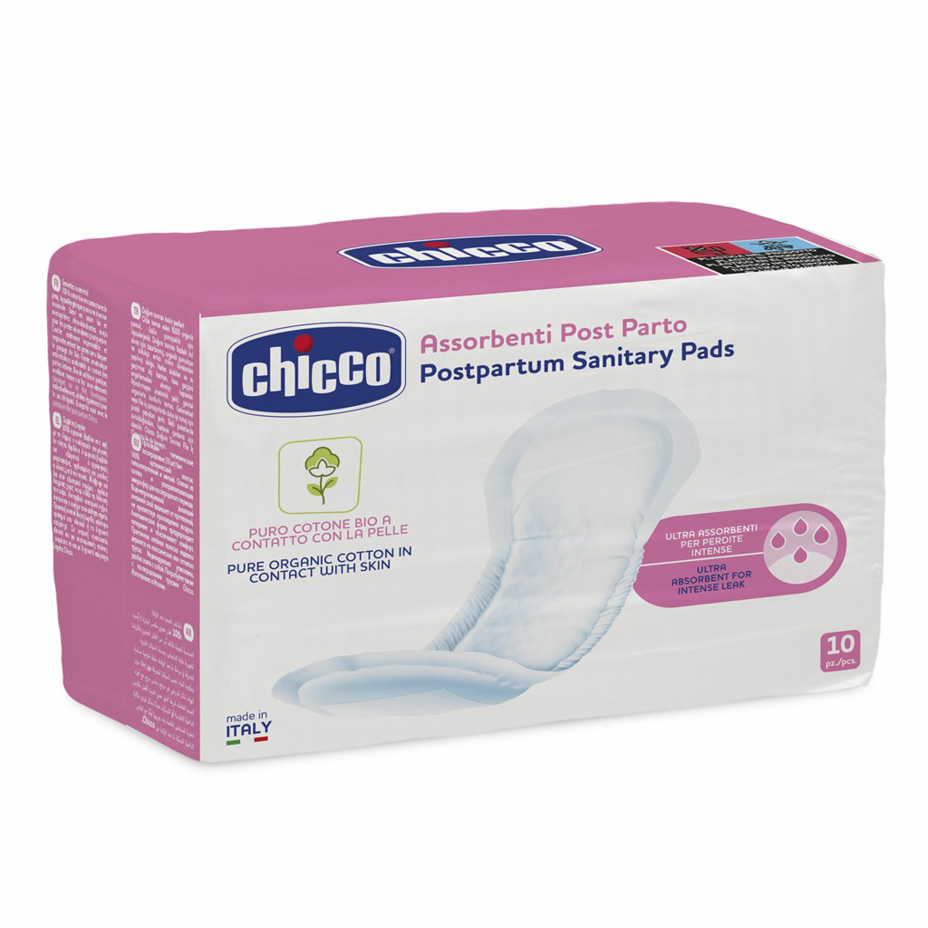 CHICCO Vložky popôrodné 100% organická bavlna 10 ks